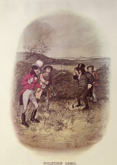 Golfing by Tom Browne